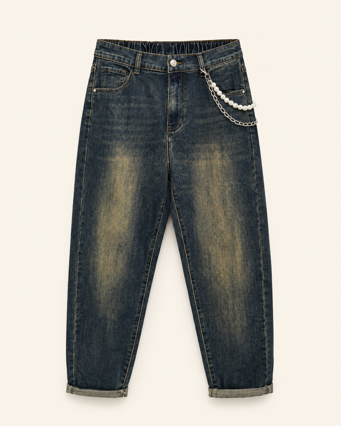 Jeans boy-friend elasticizzato