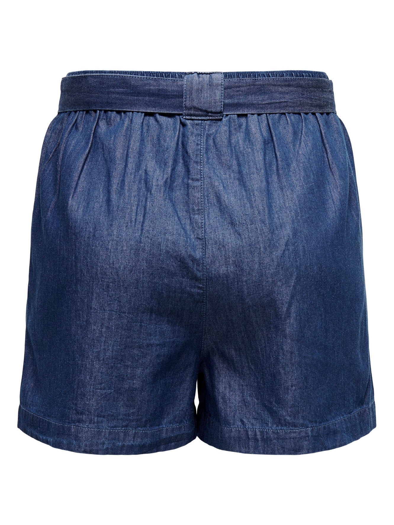 Shorts simil jeans con cintura