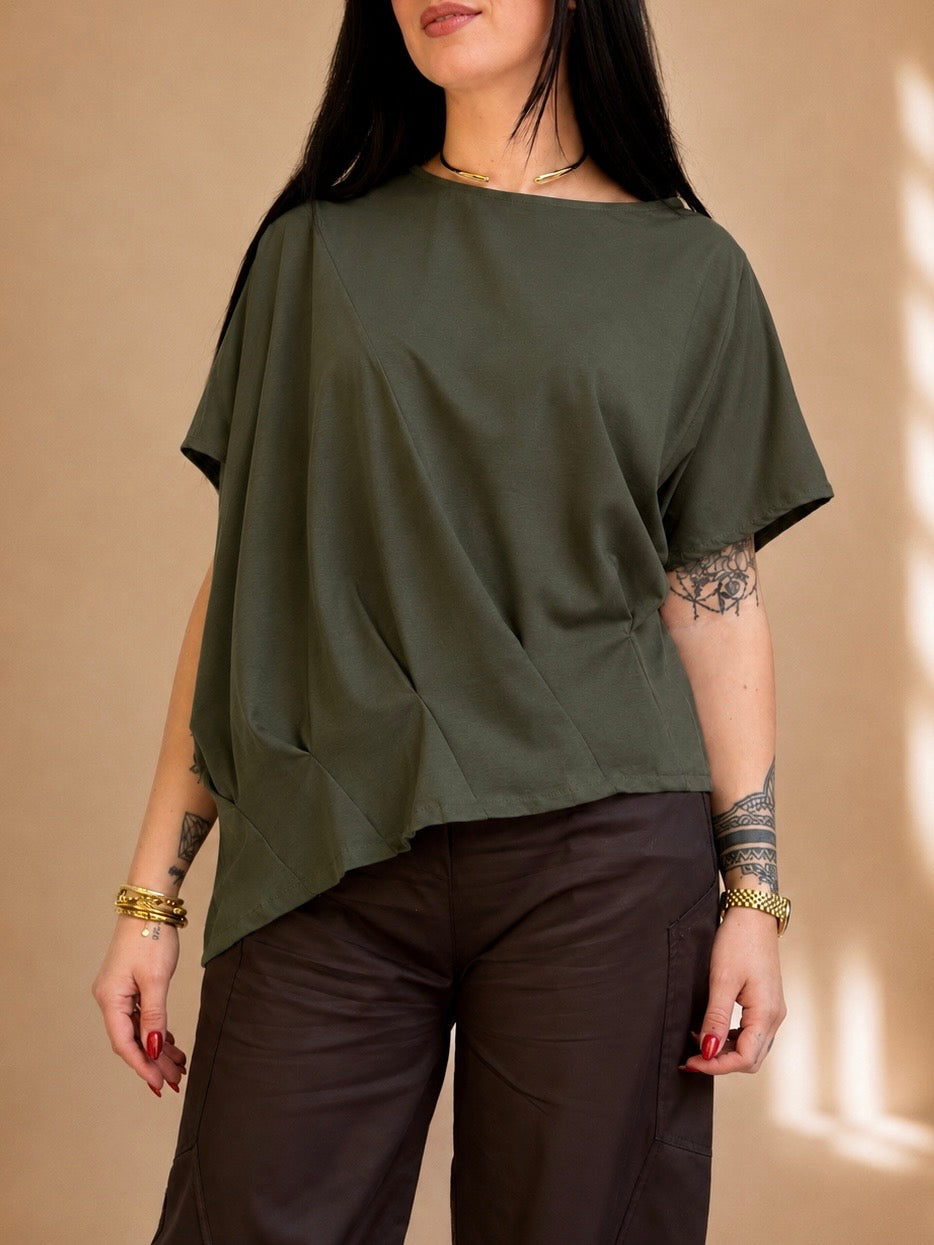 T-shirt oversize drappeggi