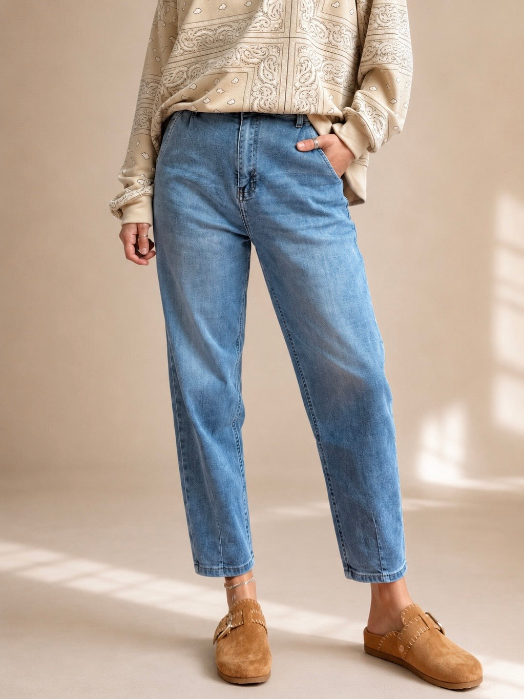Jeans momfit elasticizzato