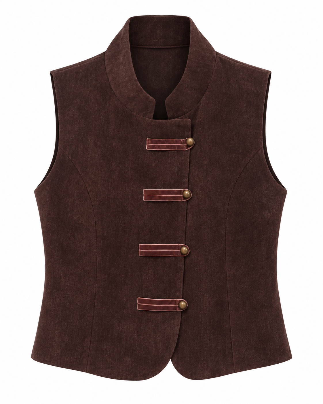 Gilet in velluto con alamari