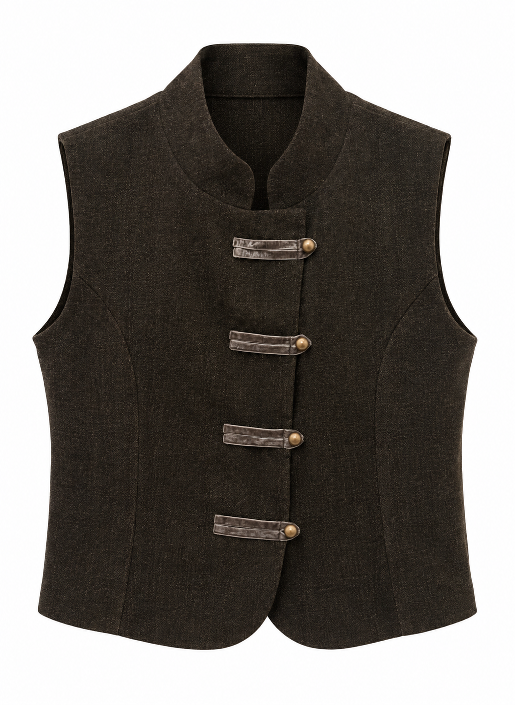 Gilet in velluto con alamari