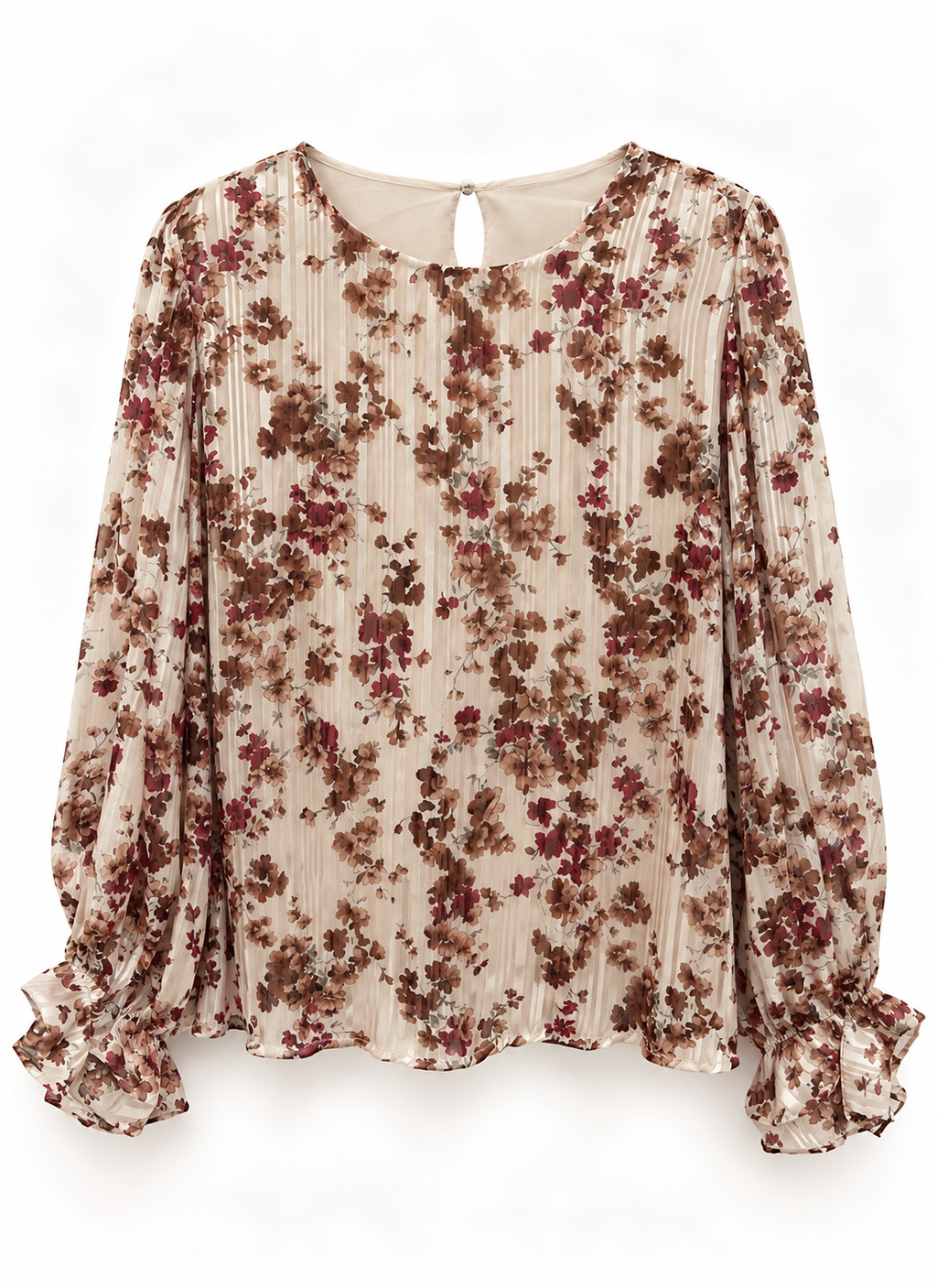 Blusa Donna Floreale con Volant