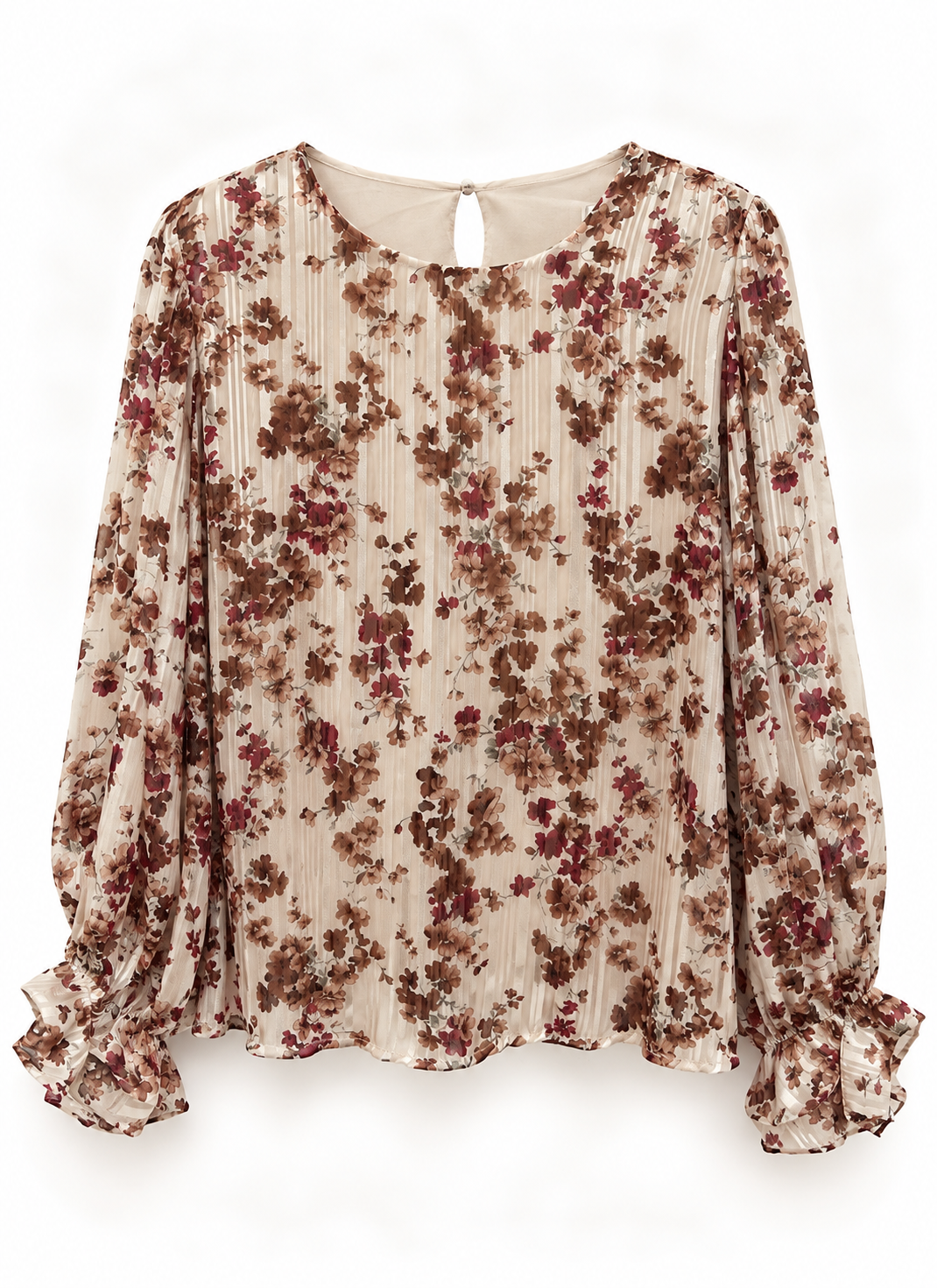 Blusa Donna Floreale con Volant