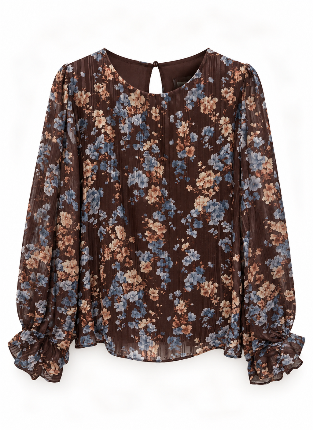 Blusa Donna Floreale con Volant