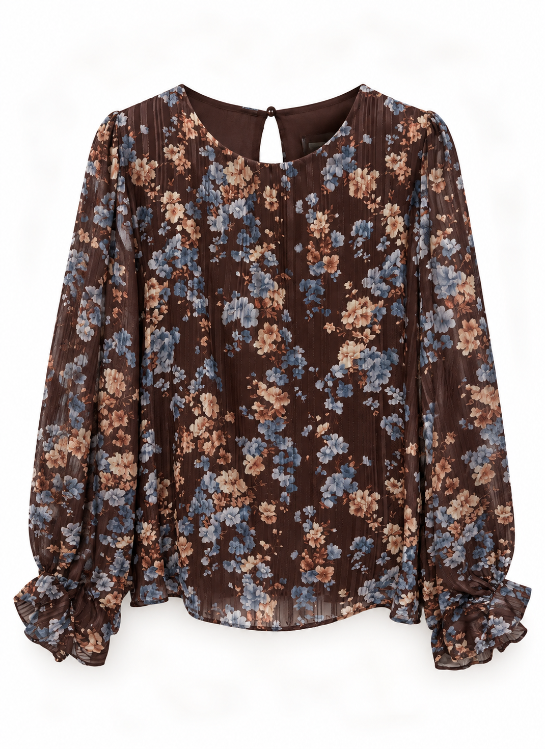 Blusa Donna Floreale con Volant