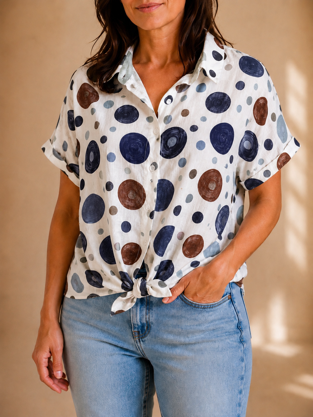 Camicia fantasia pois