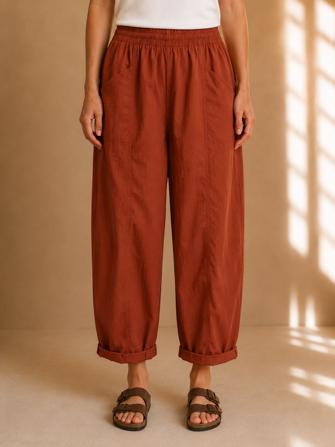 Pantalone oversize in cotone