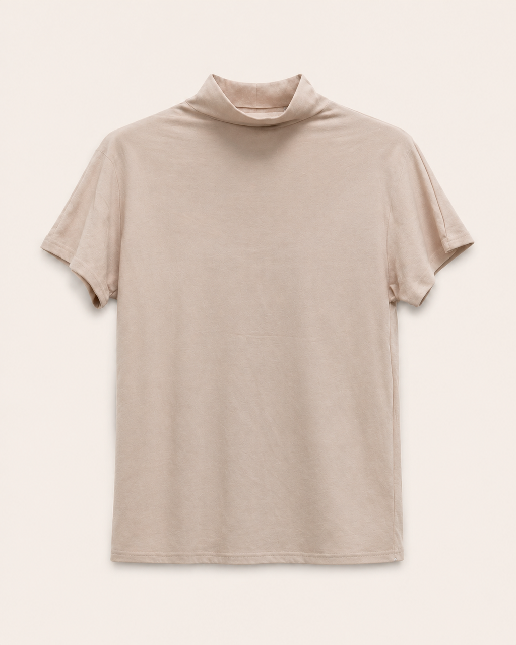 Maglia basic dolcevita manica corta