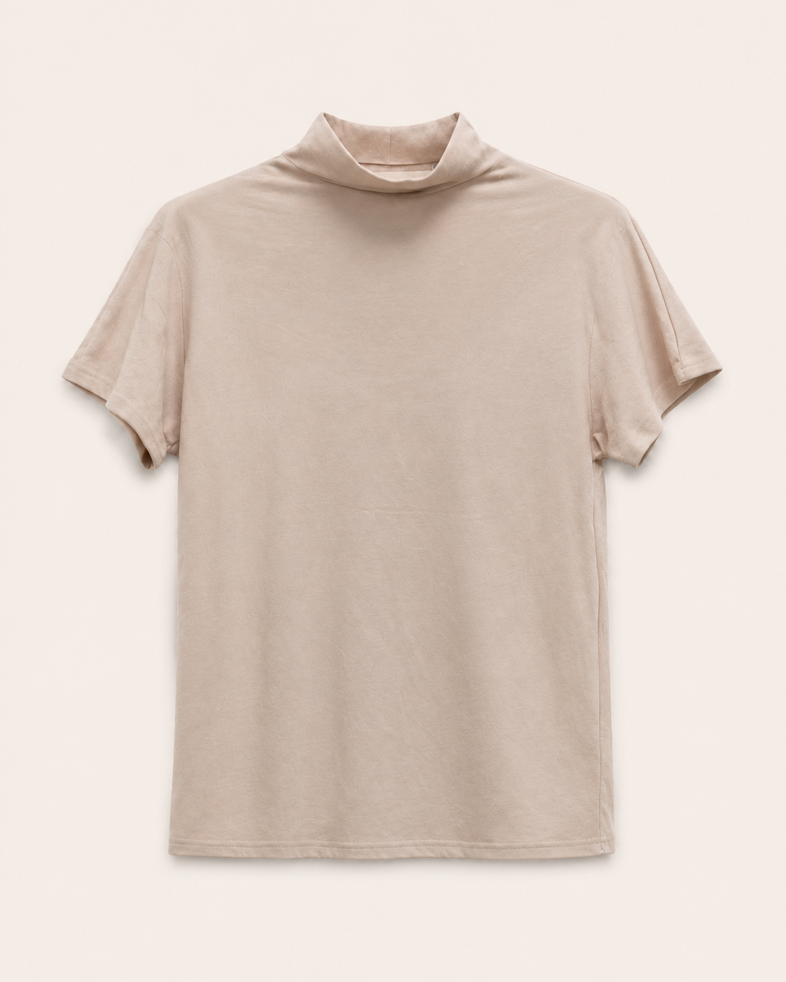 Maglia basic dolcevita manica corta