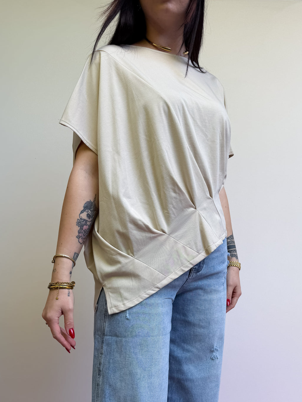 T-shirt oversize drappeggi