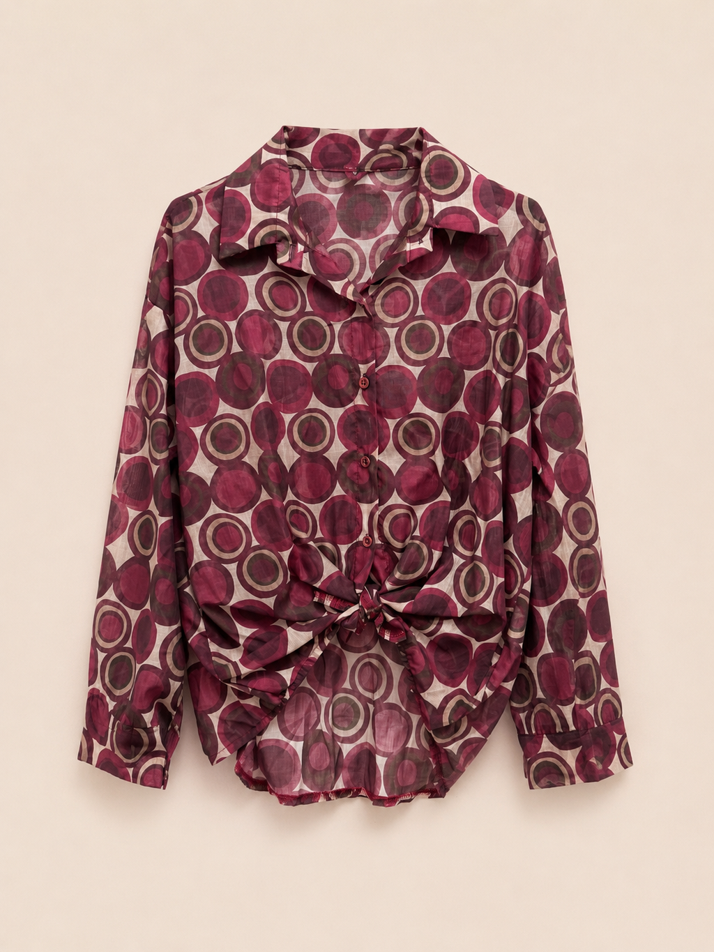 Camicia velata in fantasia