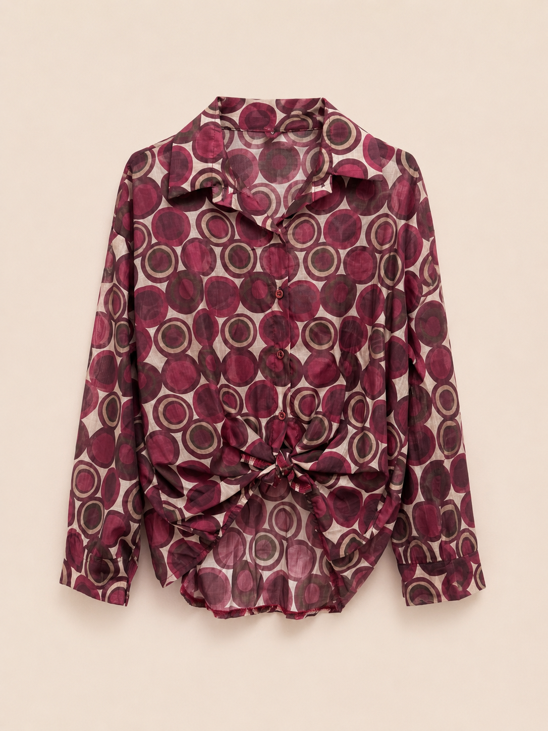 Camicia velata in fantasia