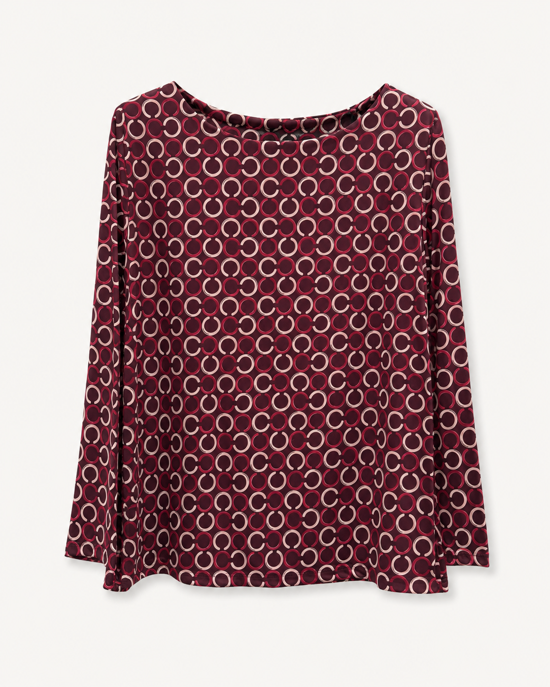 Blusa elasticizzata in fantasia