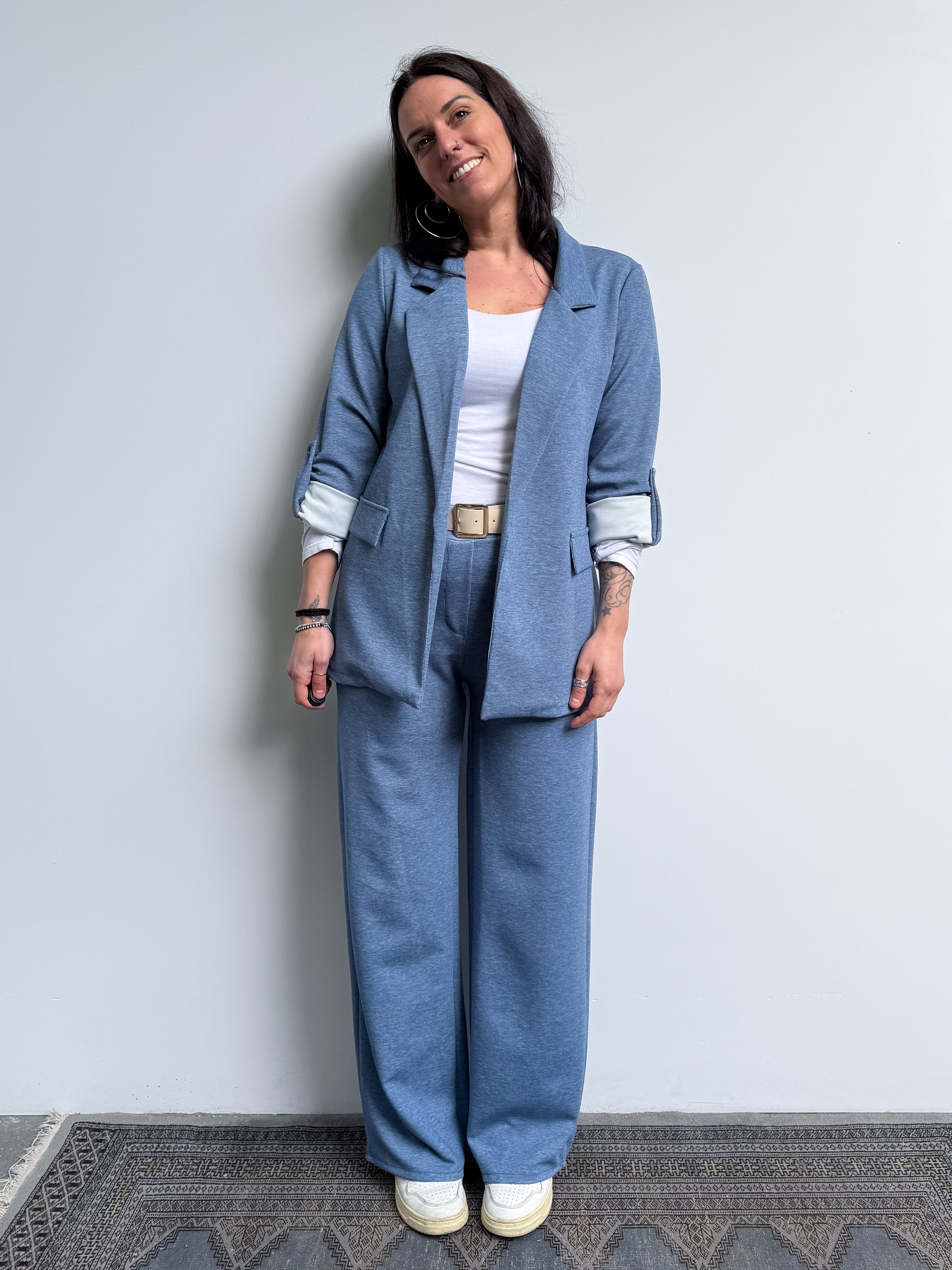 Pantalone a palazzo a costine