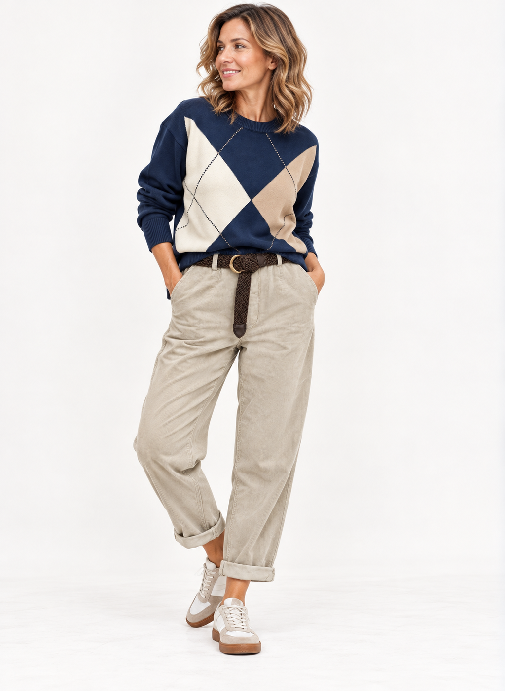 Pantalone donna velluto