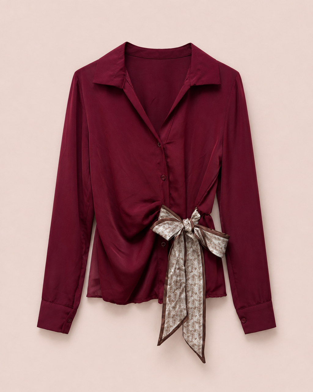 Camicia elasticizzata con foulard