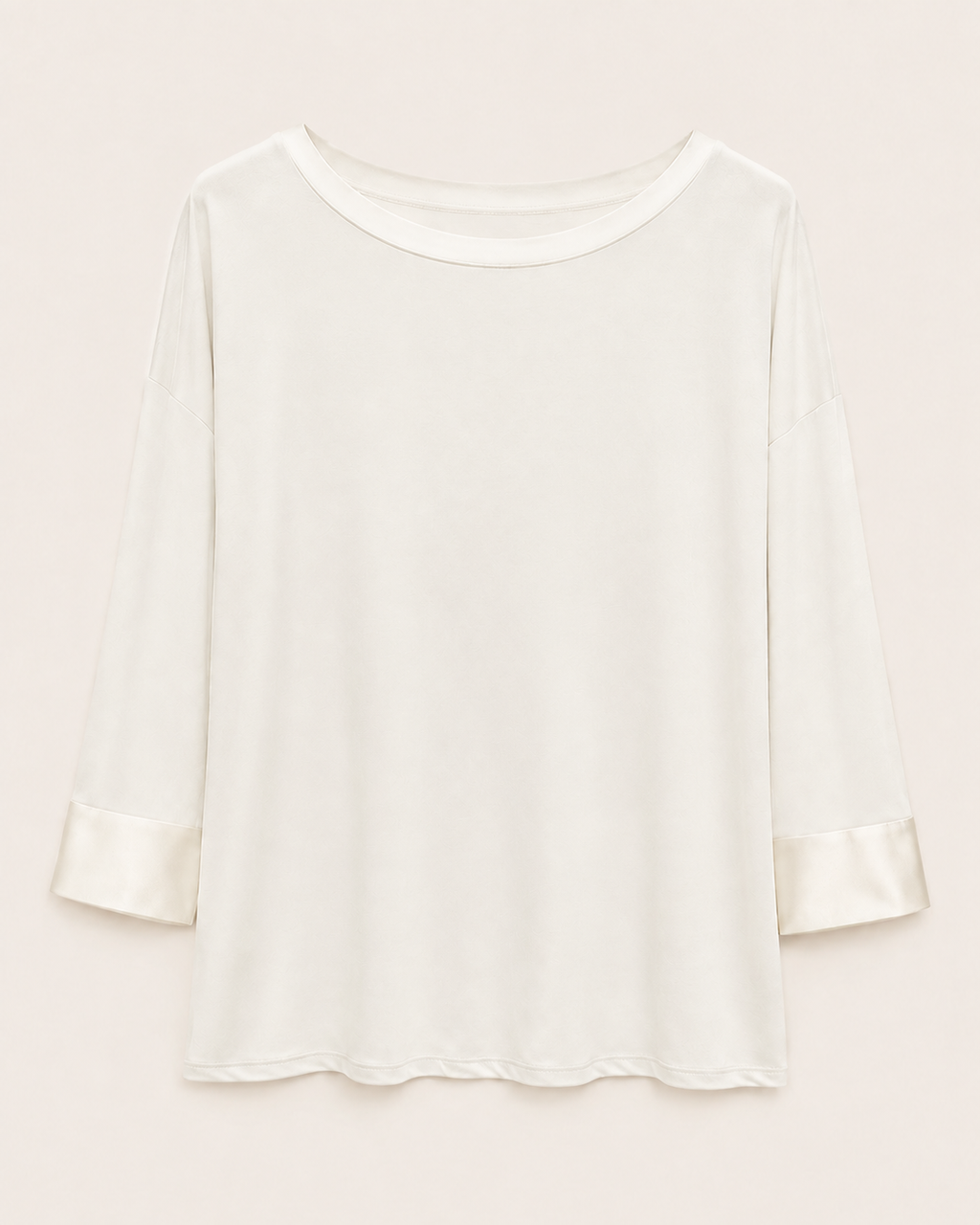 Maglia in viscosa con dettagli satin