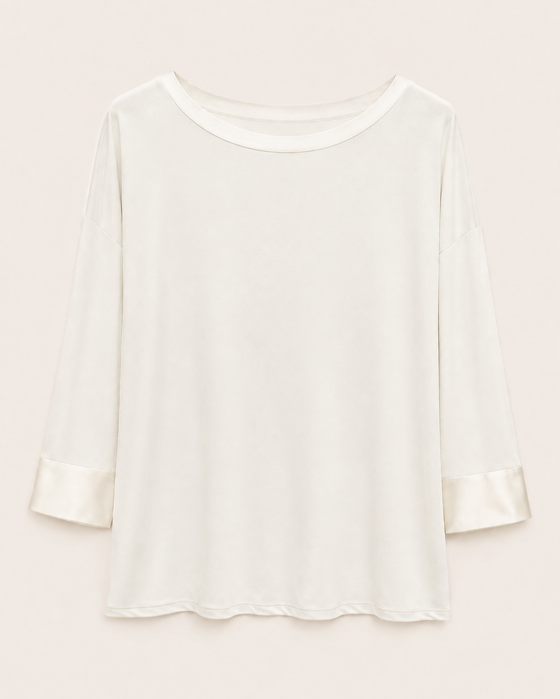 Maglia in viscosa con dettagli satin