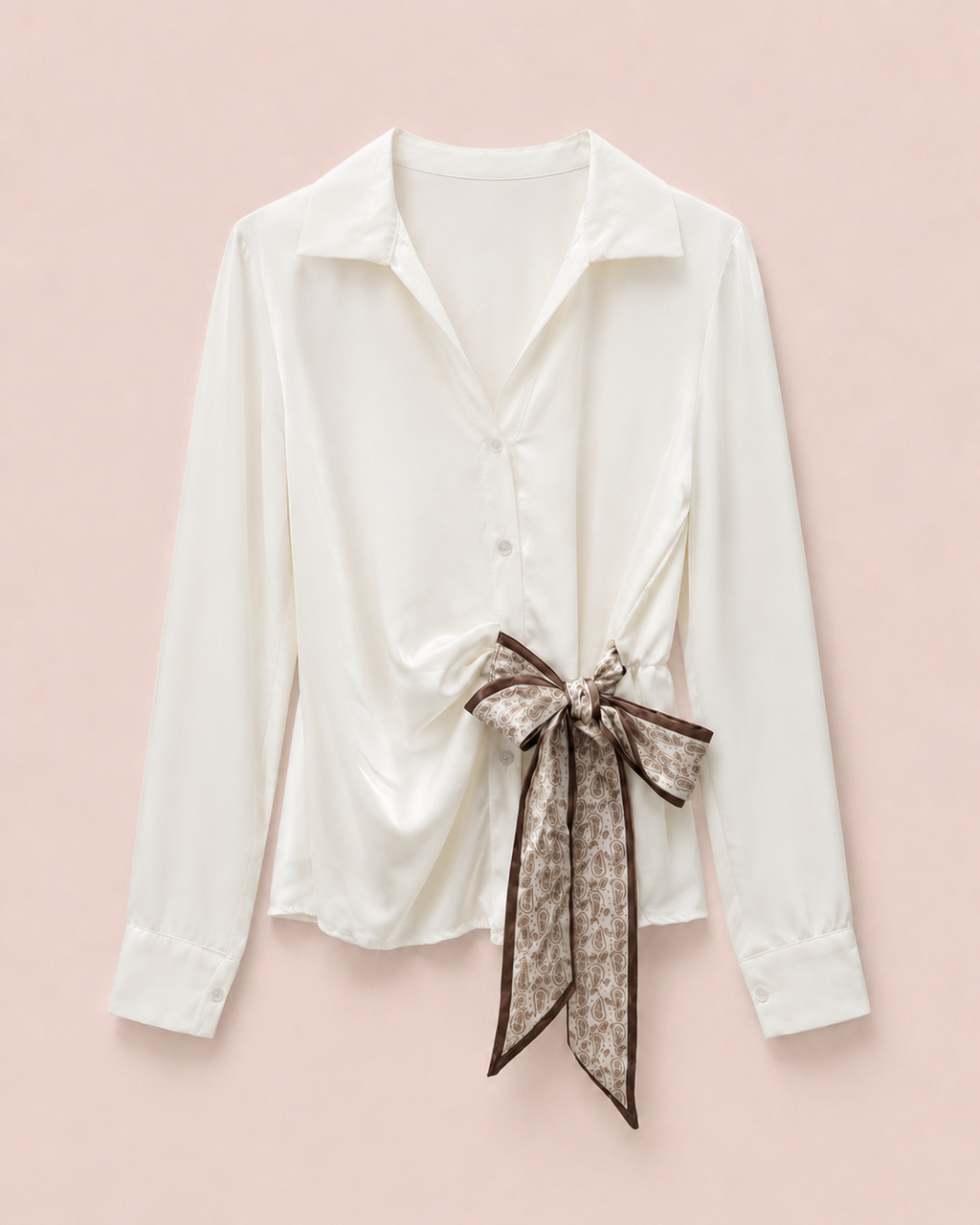 Camicia elasticizzata con foulard