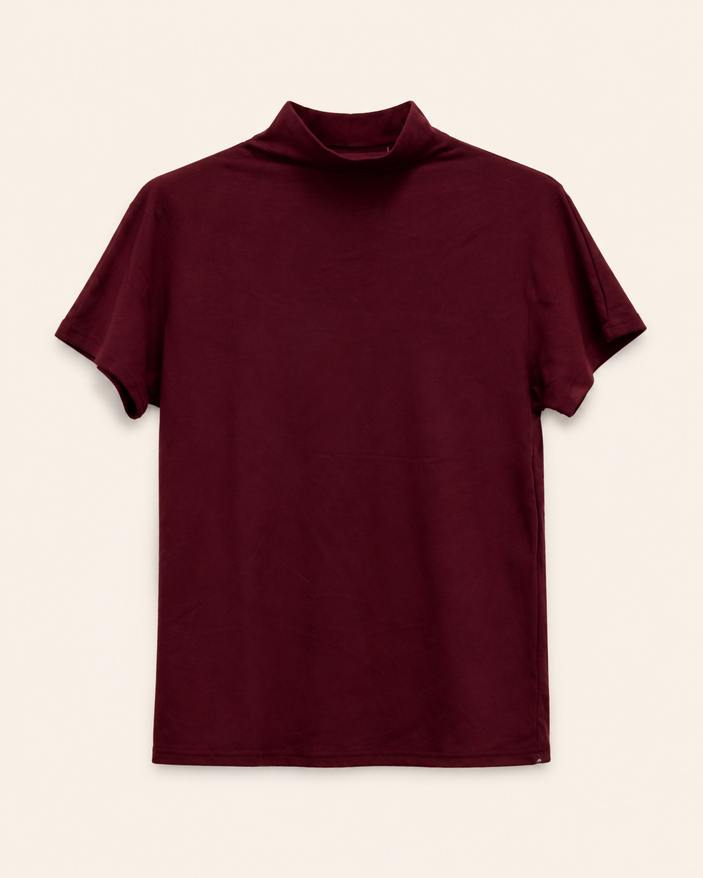 Maglia basic dolcevita manica corta