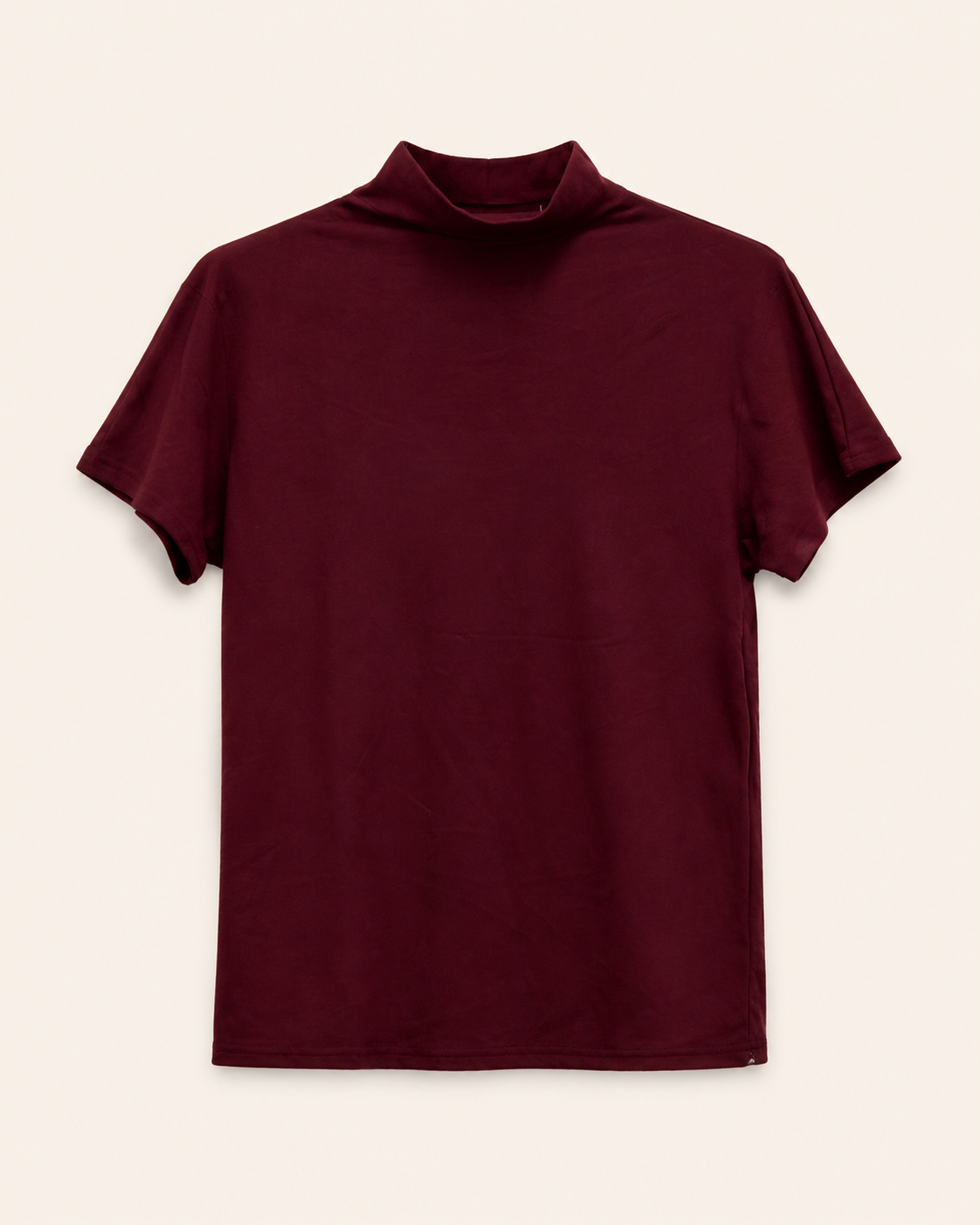 Maglia basic dolcevita manica corta