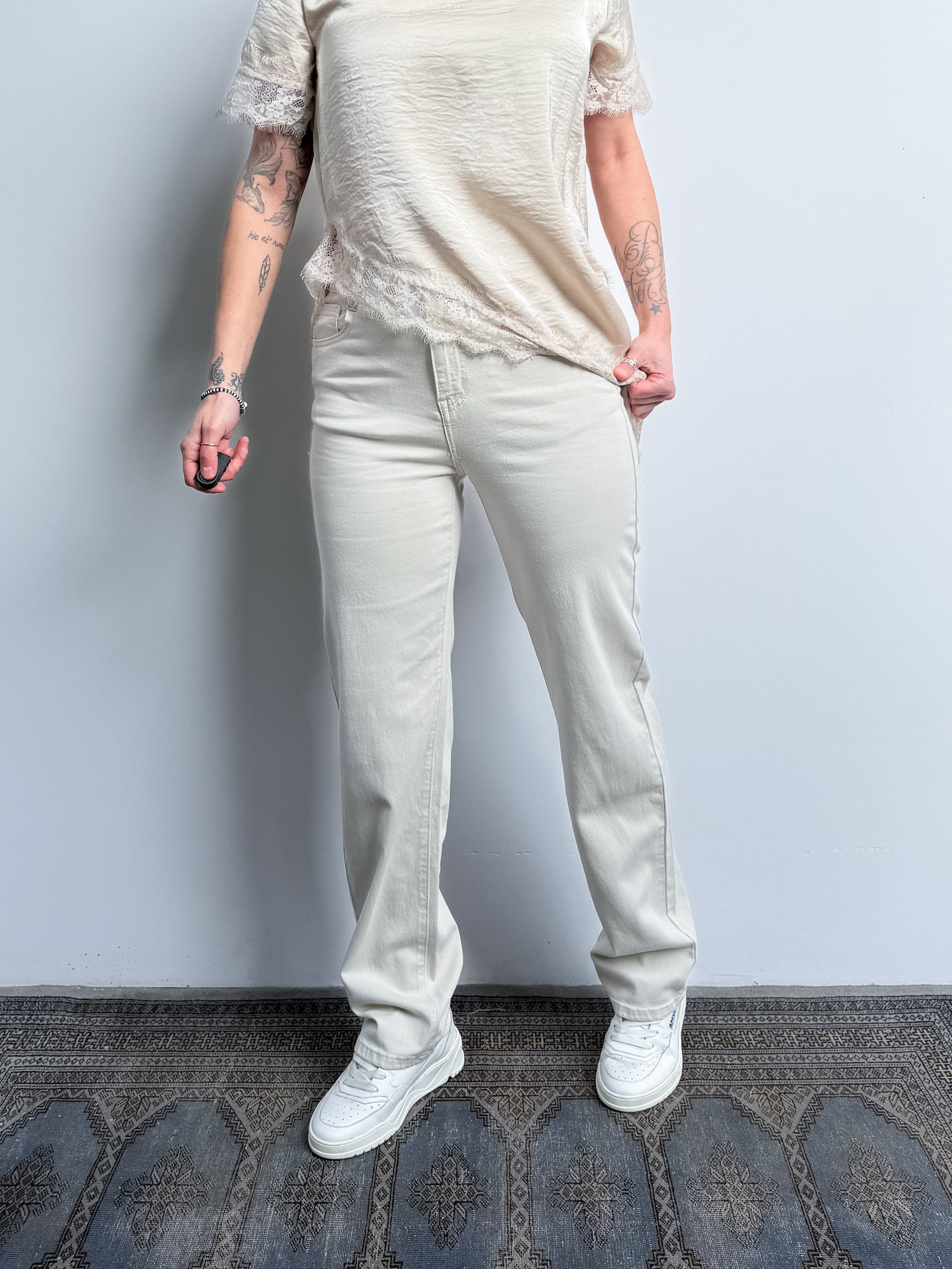 Jeans colorato a gamba dritta