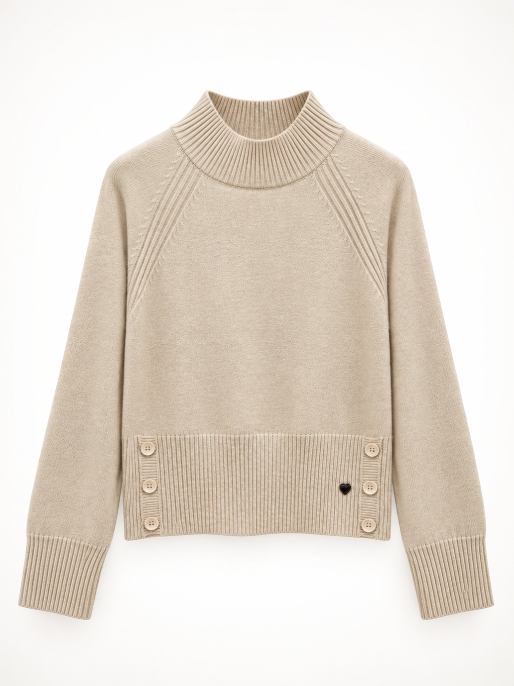 Maglia Donna con Bottoni Decorativi