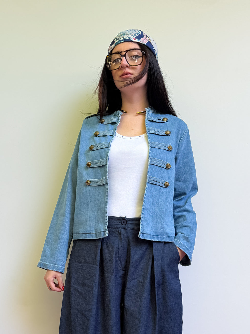 Giacca Napoleone in jeans