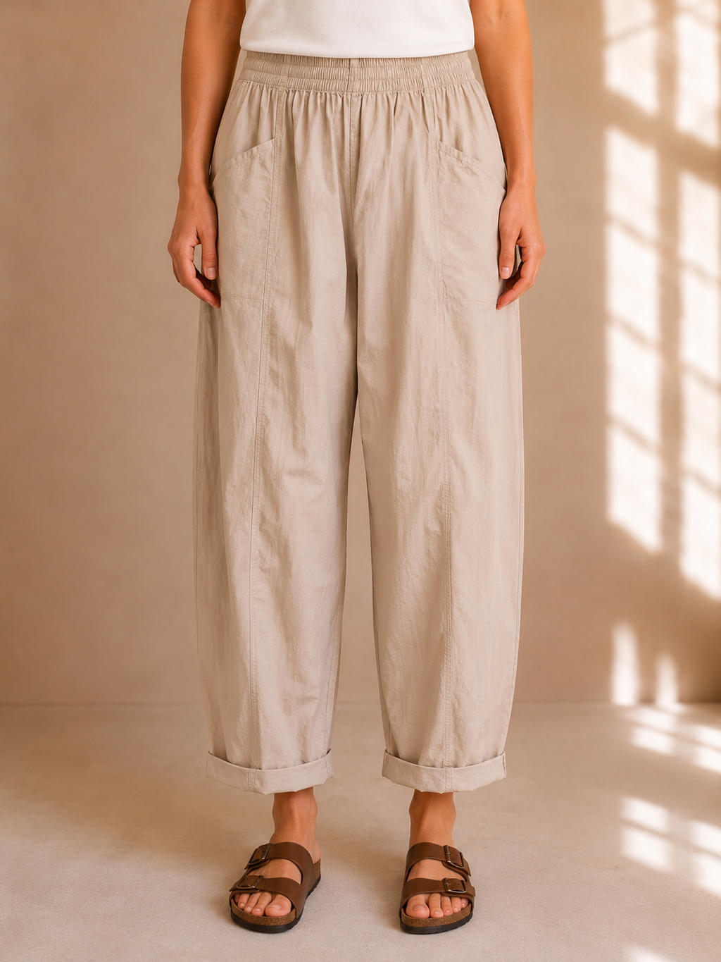 Pantalone oversize in cotone