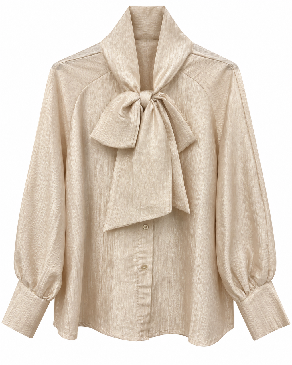 camicia satin con fiocco