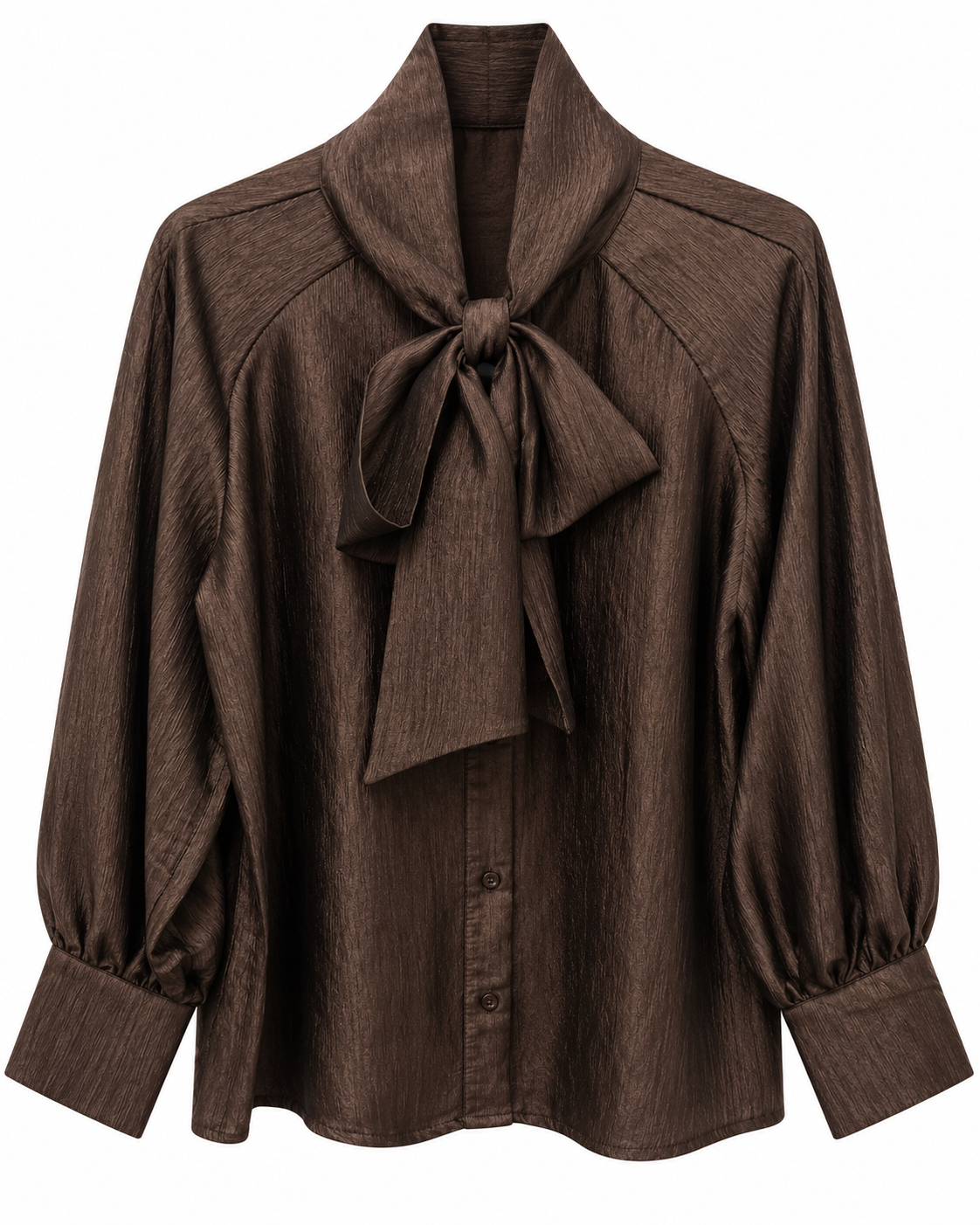 camicia satin con fiocco