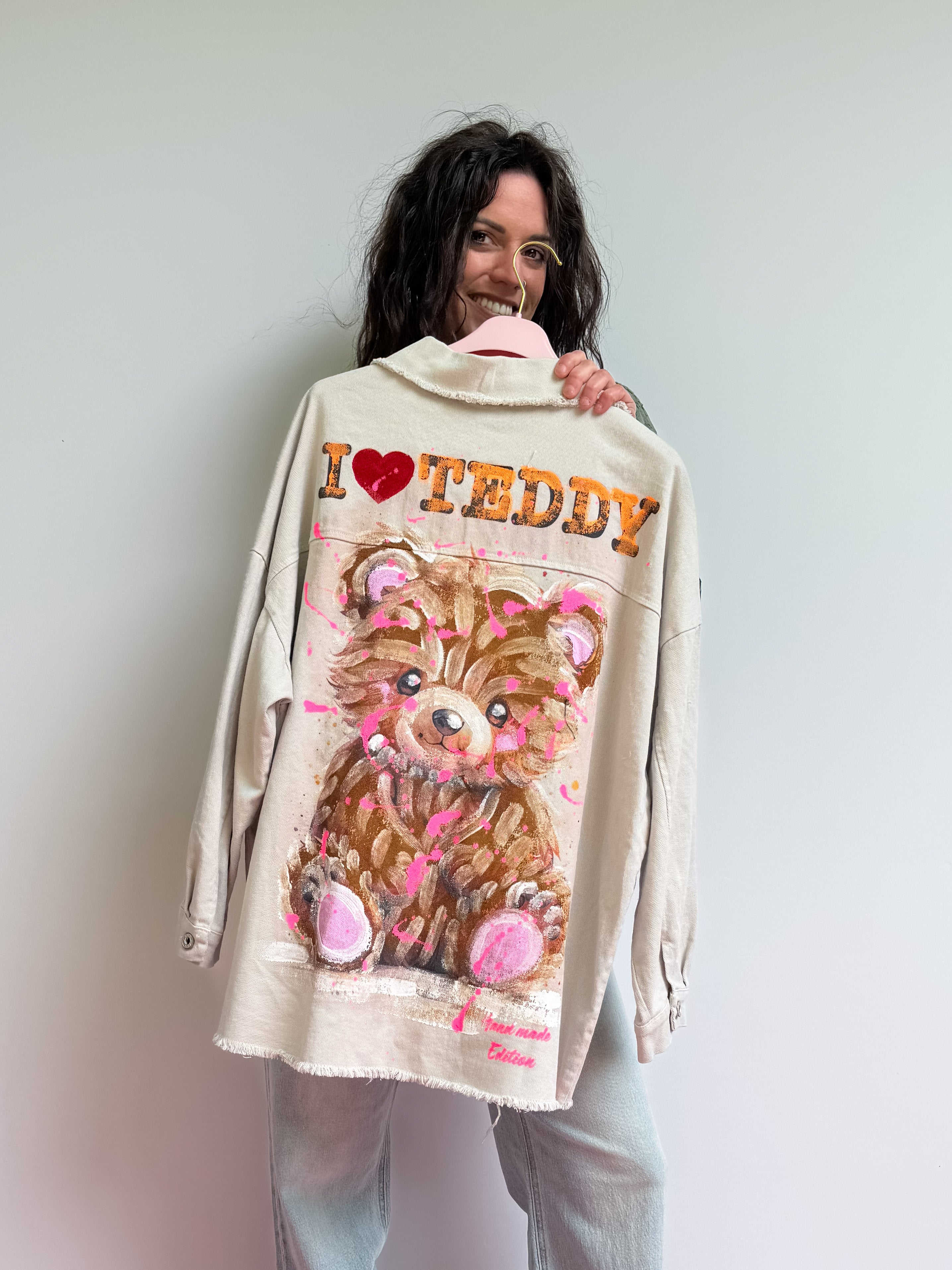 Giacca oversize dipinta