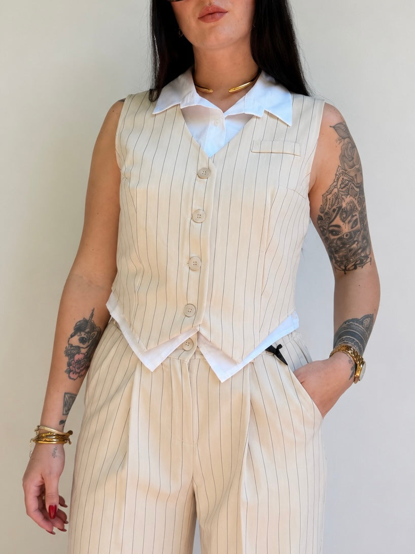 Gilet con finta camicia