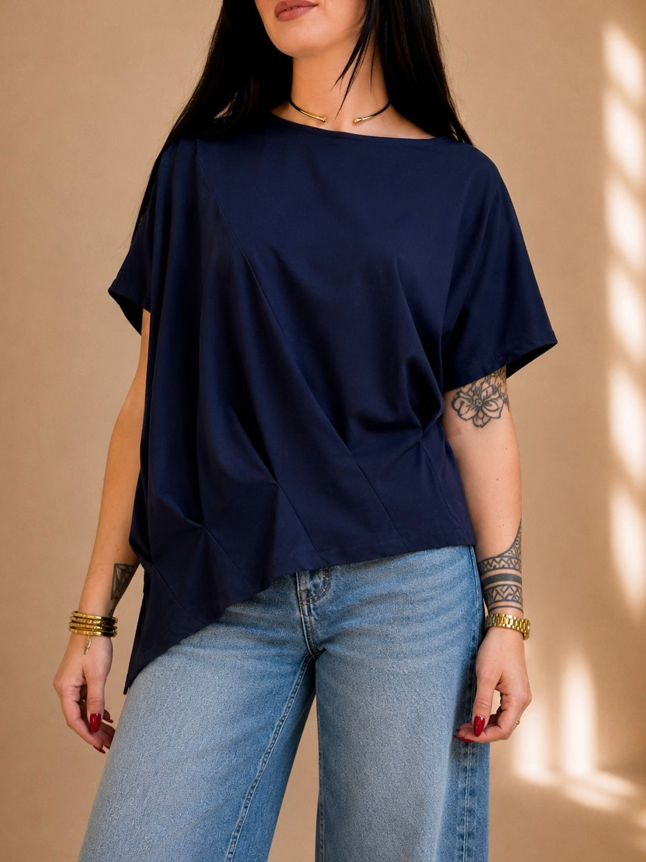 T-shirt oversize drappeggi