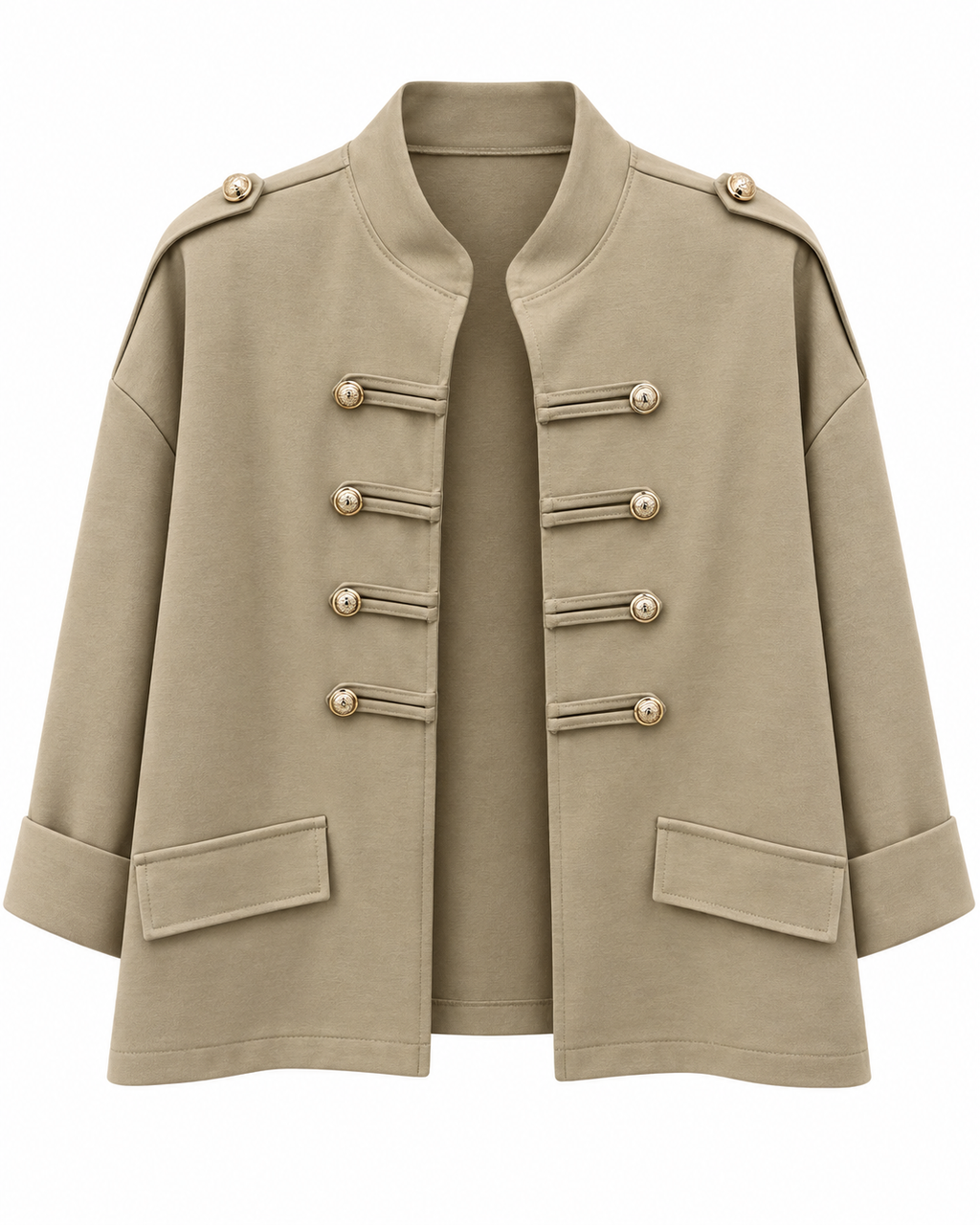 Giacca military con bottoni gioiello