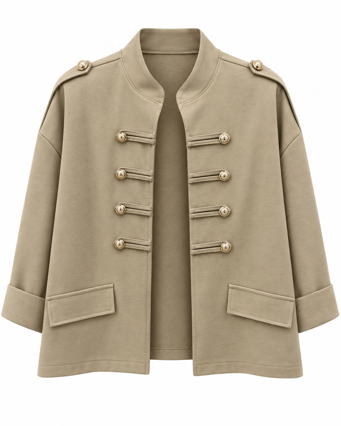 Giacca military con bottoni gioiello