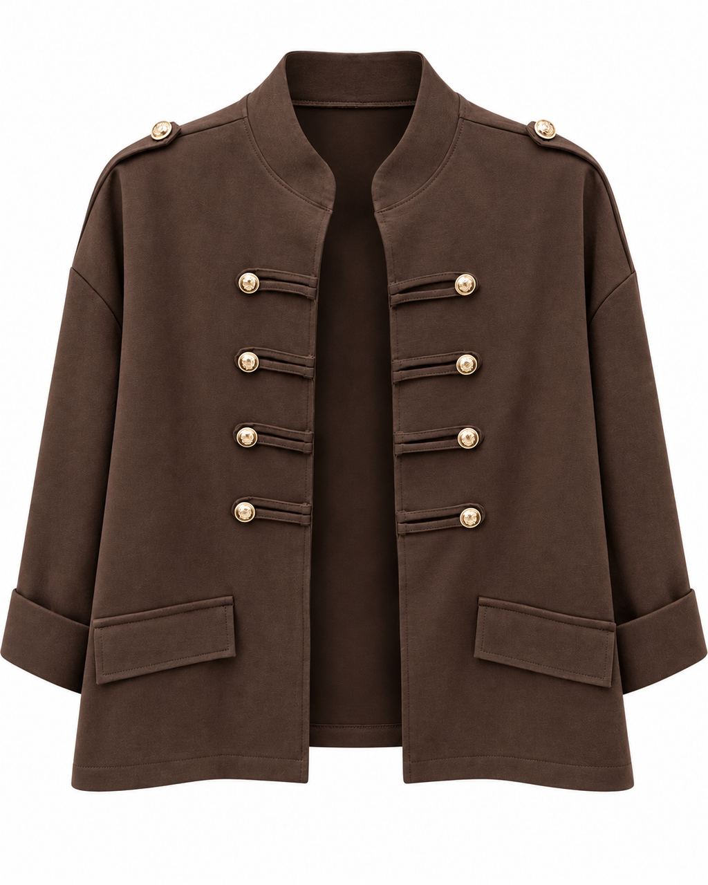Giacca military con bottoni gioiello