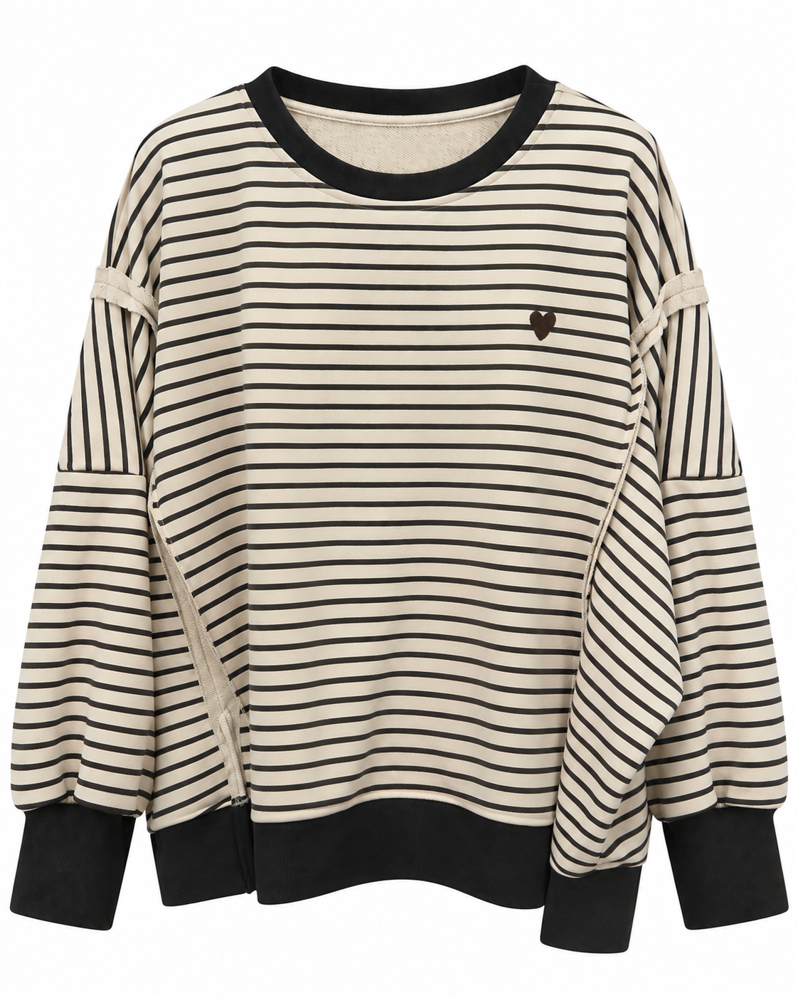 Felpa oversize a righe