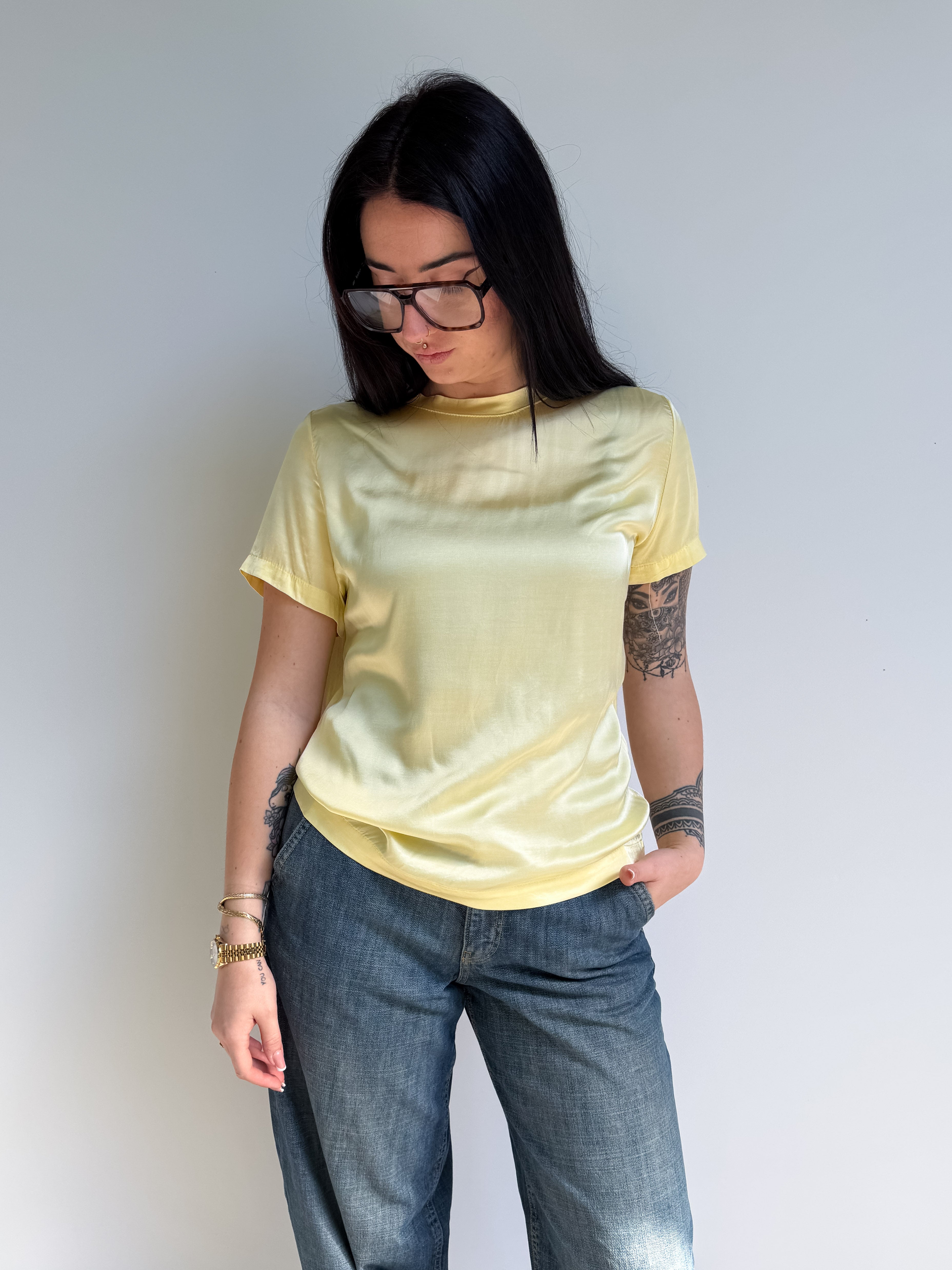 T-shirt in satin