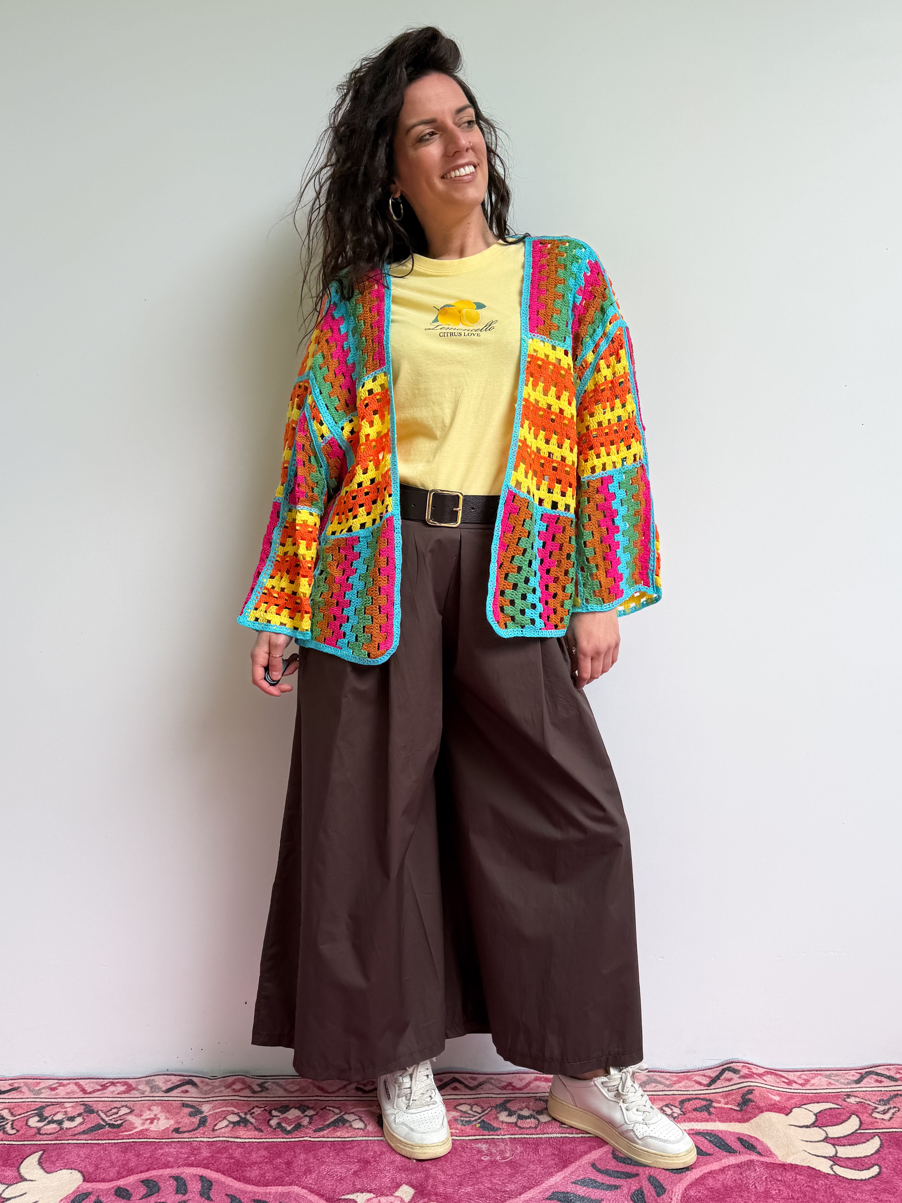 Giacca crochet multicolor