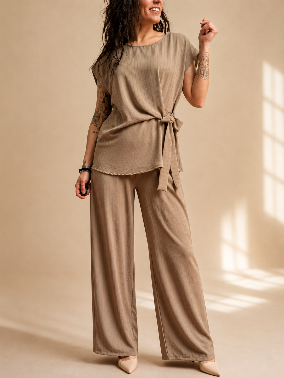 Completo blusa e pantapalazzo