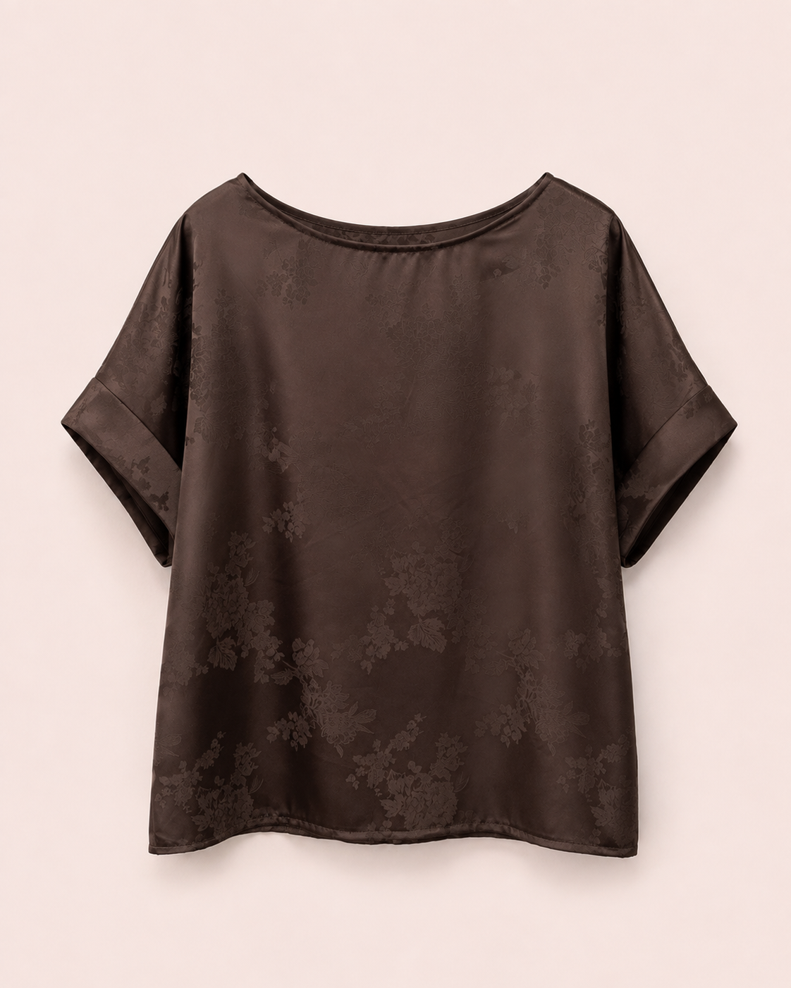 Blusa jacquard satinata