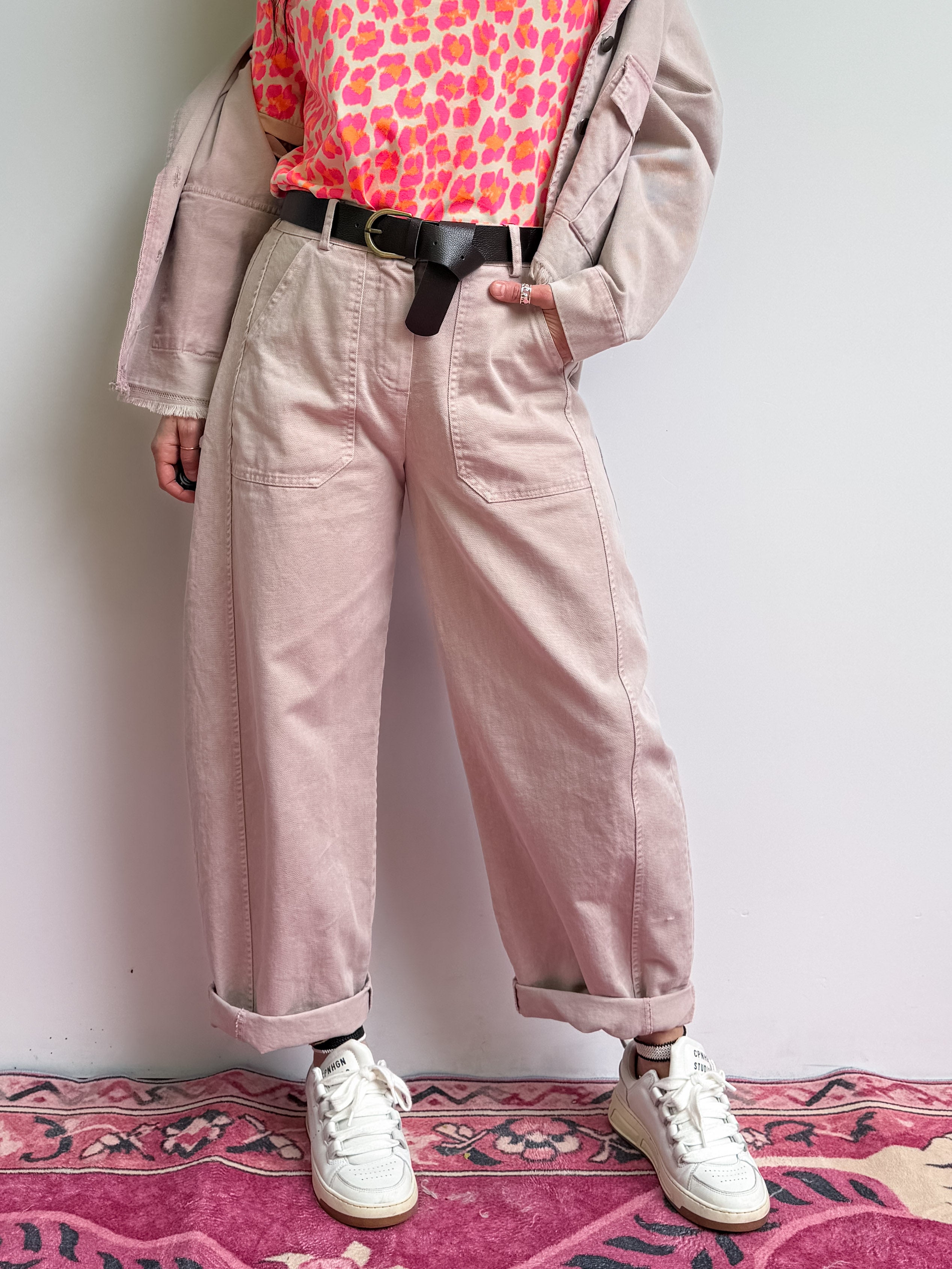 Pantalone baggy stone washed