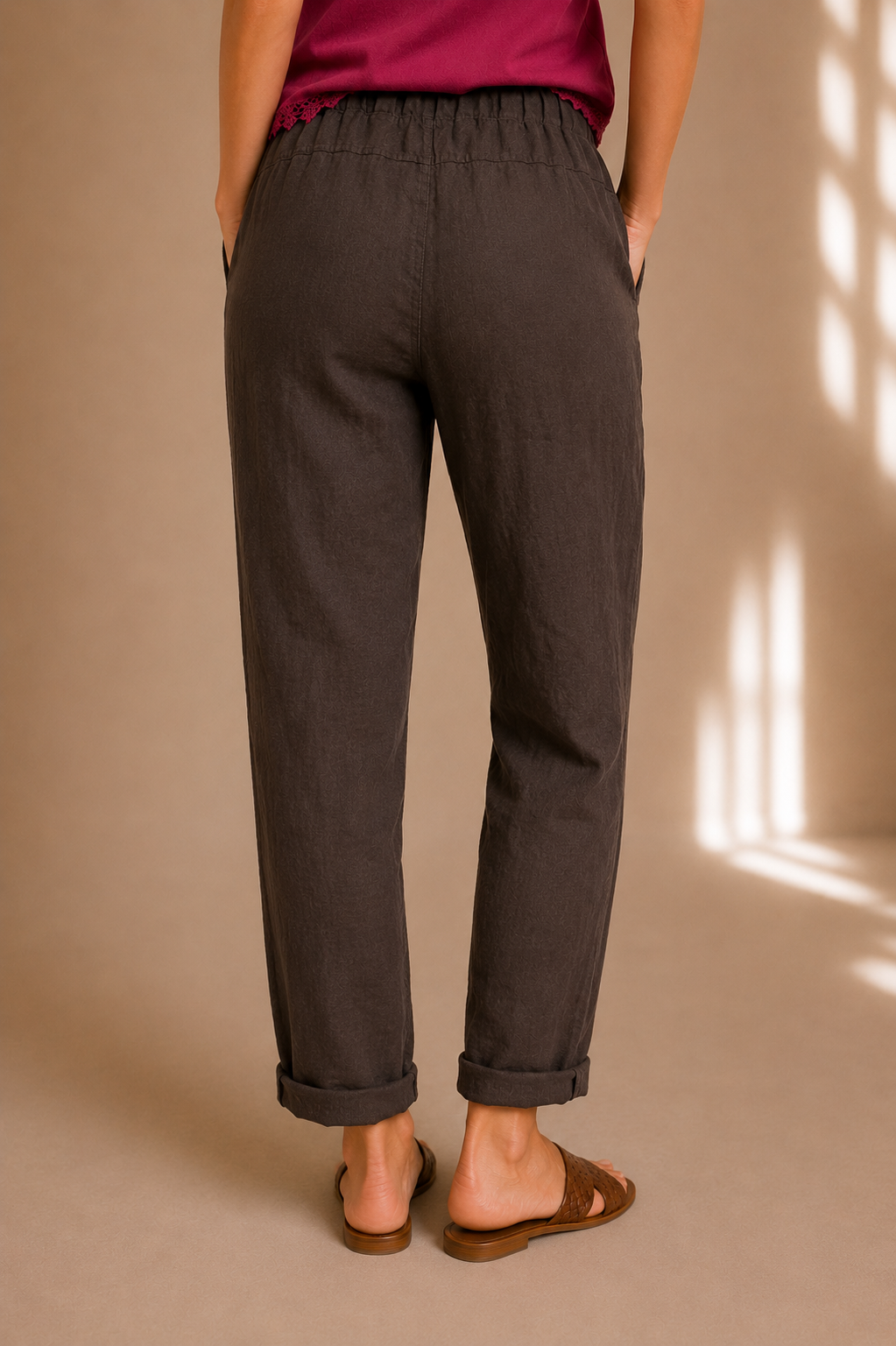 Pantalone in lino con coulisse