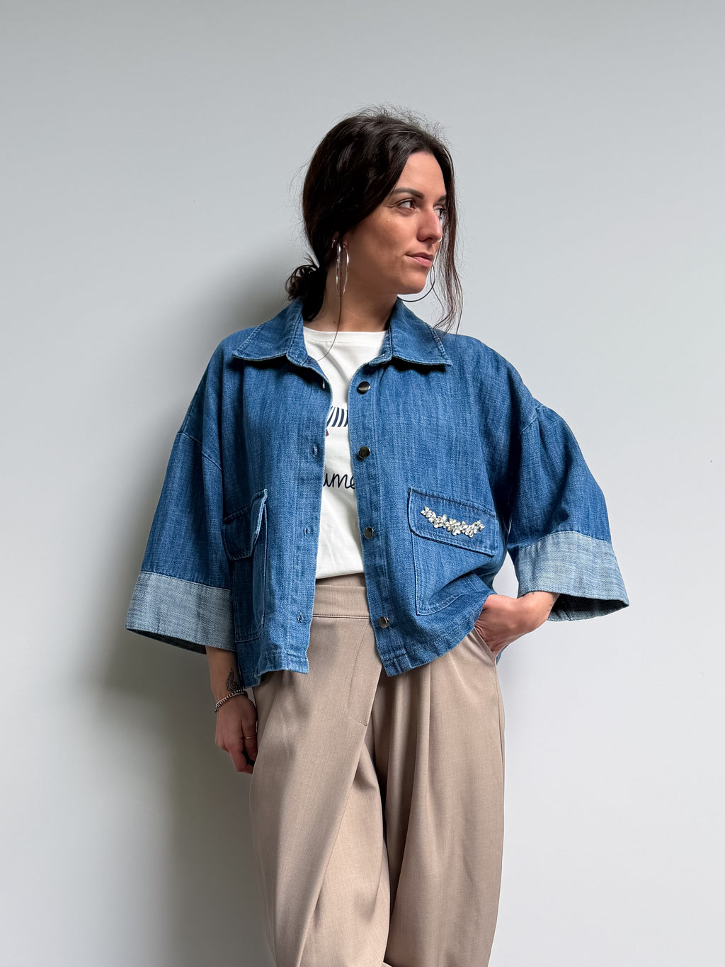 Camicia over in jeans