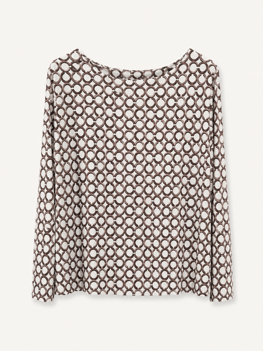 Blusa elasticizzata in fantasia