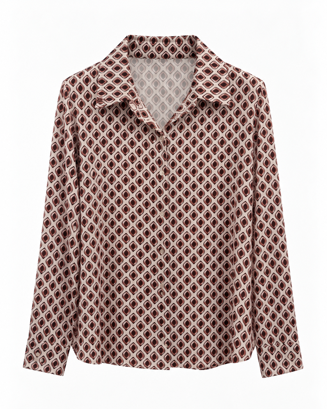 Camicia donna fantasia in maglina elasticizzata