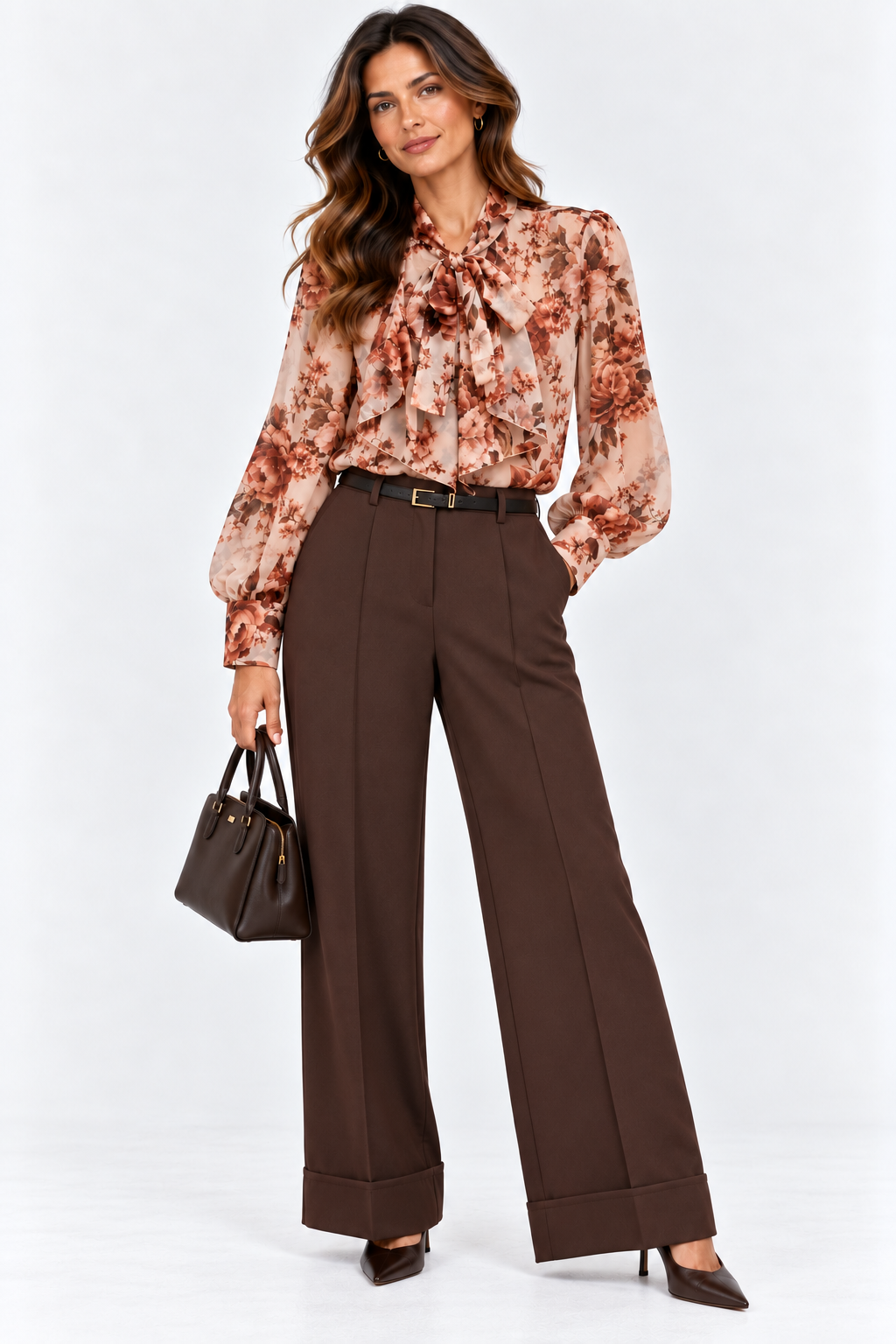 Pantalone donna palazzo con cintura