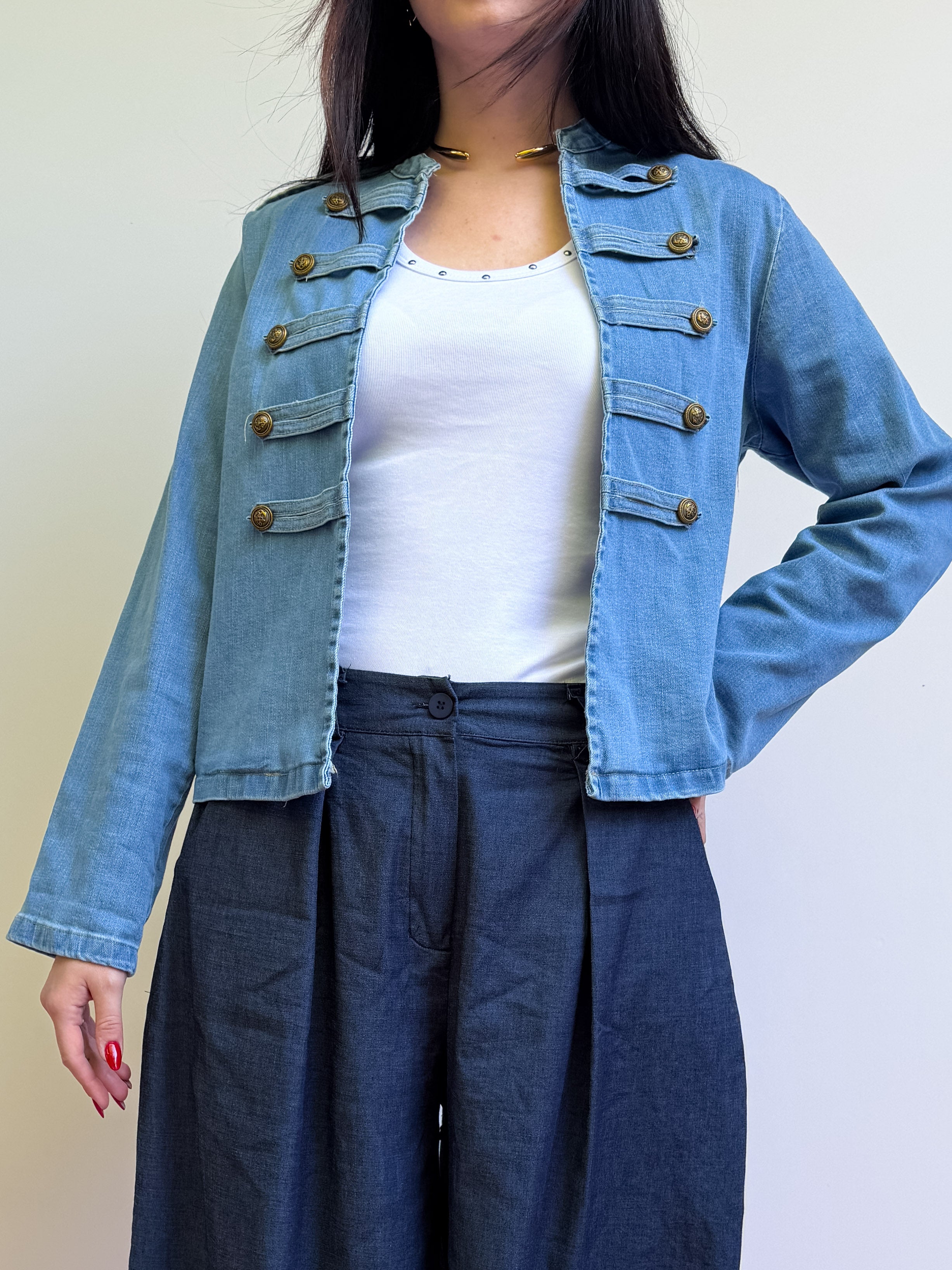 Giacca Napoleone in jeans